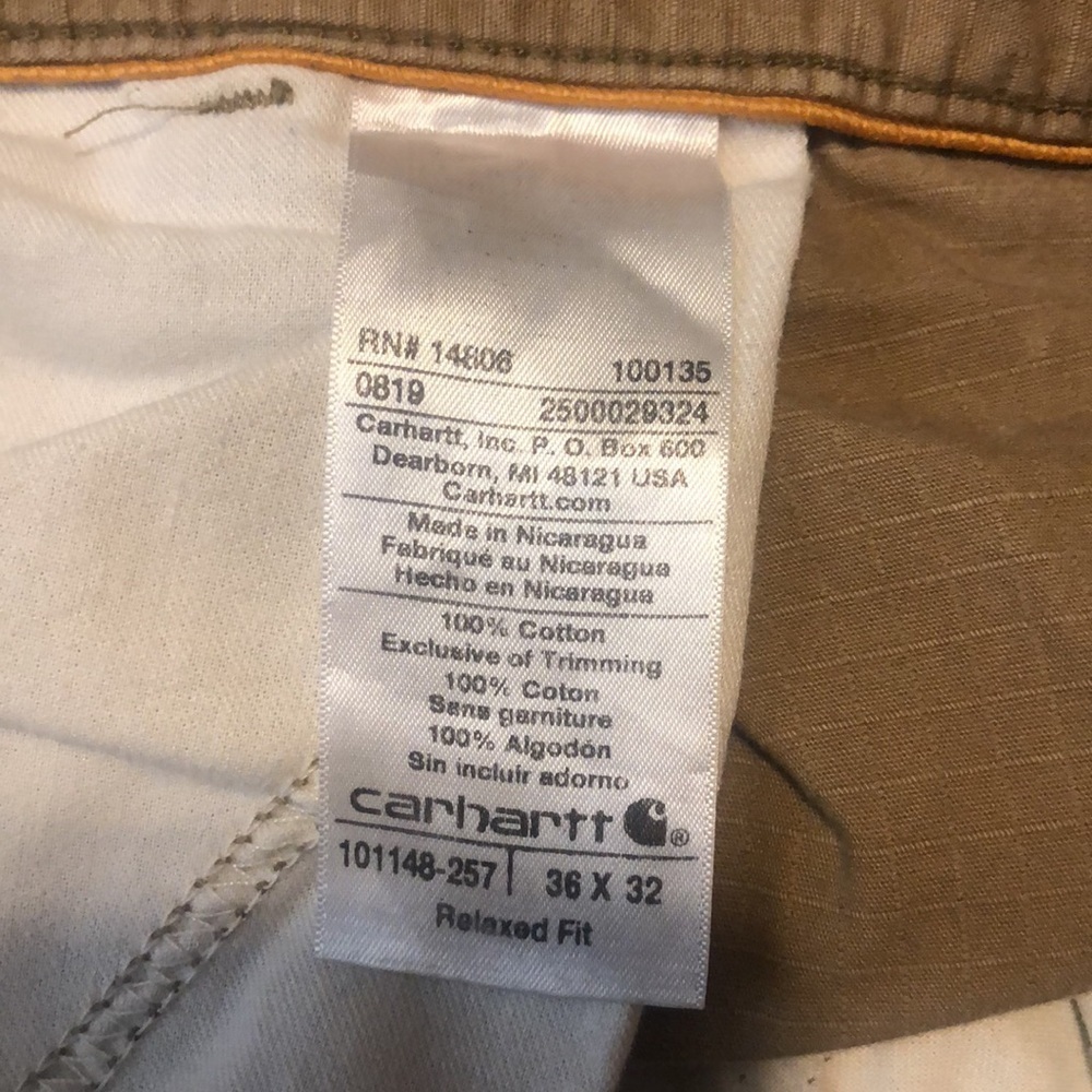 Carhartt Force 101148257 Cargo Pants Mens Ripstop Brown Workwear Carpenter - Picture 4 of 12